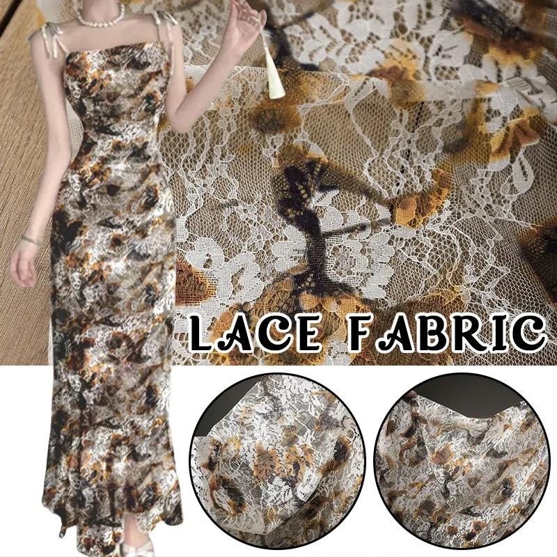 Sewing Batik Fabric - 50 cm retro Franse kant print