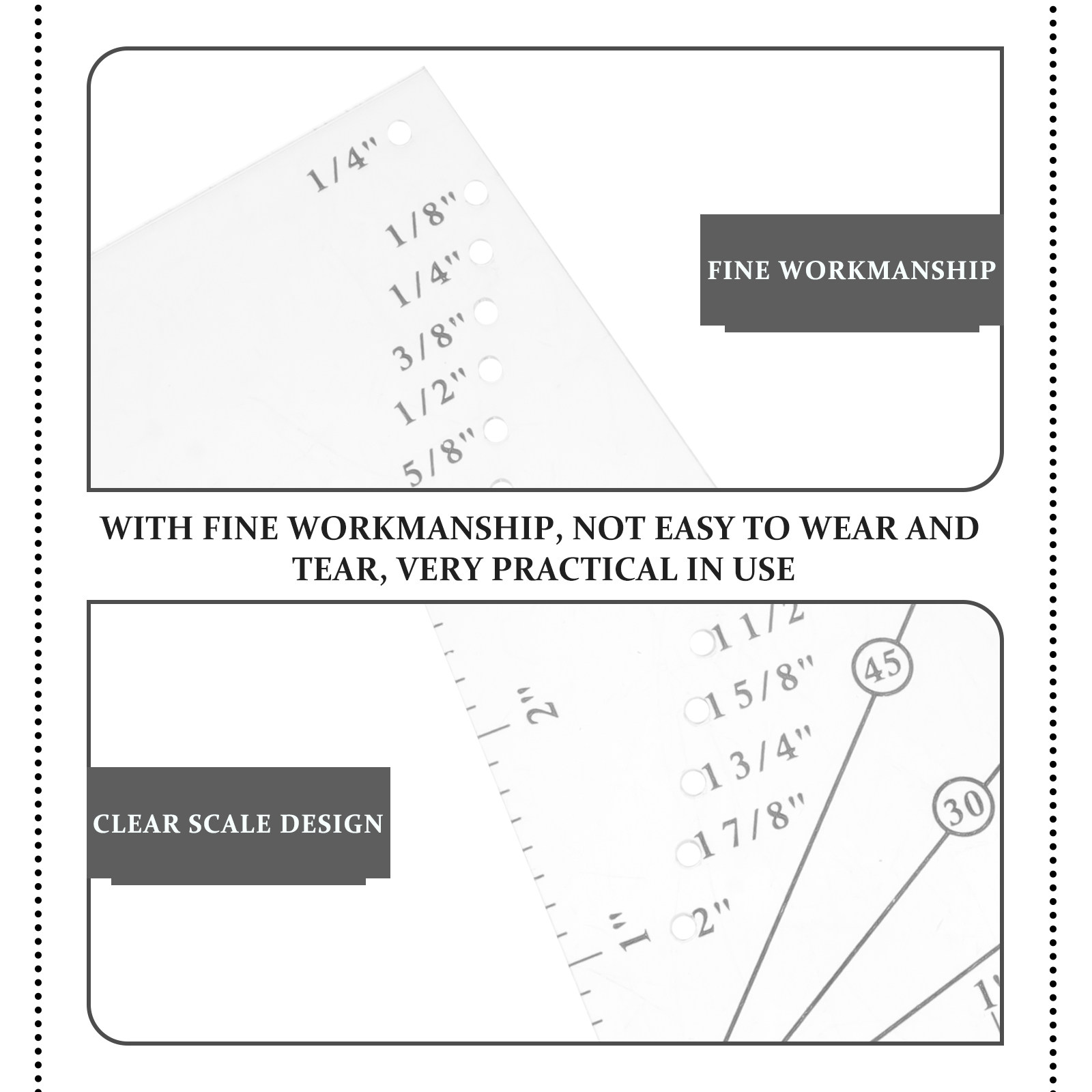 1 set naadplastic DIY patchwor - Sewing Gauge Ruler recensie en prijs